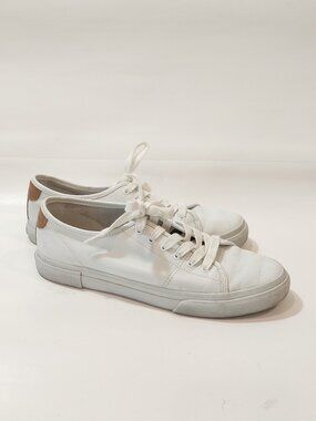 Frye Sneakers Women’s 8 Gia Low Lace White Leather Casual Walking Shoes Classic.